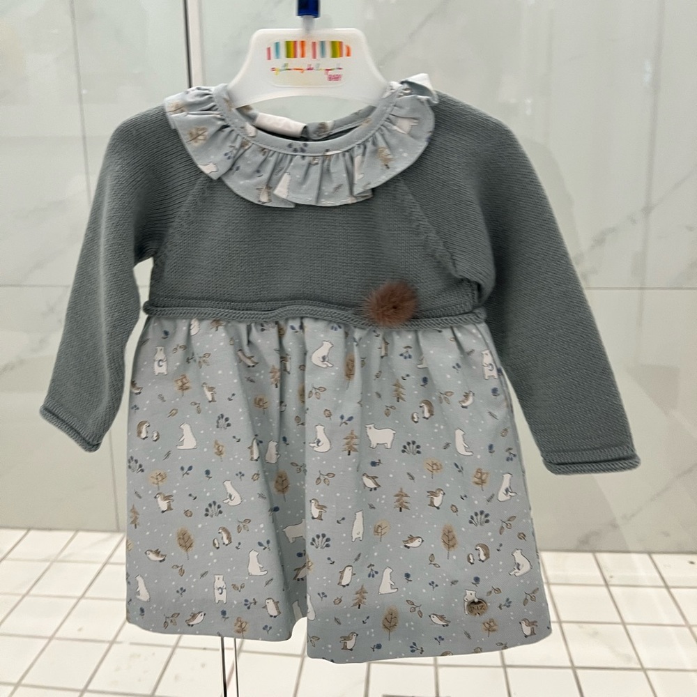 NWT | Paz Rodriguez blue knit dress
